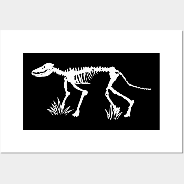 Mammalian skeleton, white Wall Art by RosArt100